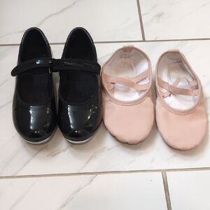Girls Tap Shoes & Ballet Flats - Sold Together!
